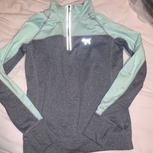 VS PINK QUARTER ZIP ATHLETIC JACKET